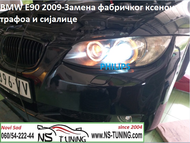 bmw e90 2009 xeno trafo balast 307 329 153 ugradnja zamena sijalica d1s philips novi sad